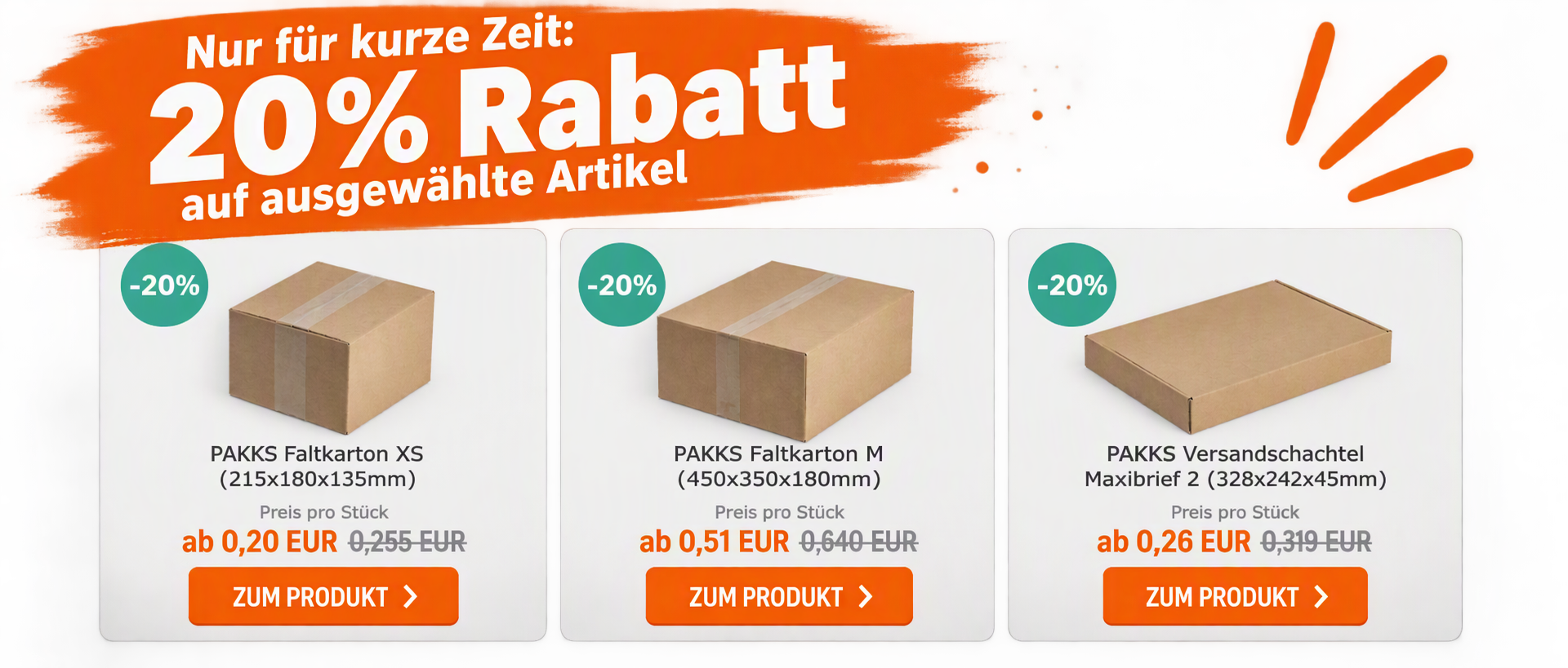 Versandmaterial bei PAKKS.de bestellen
